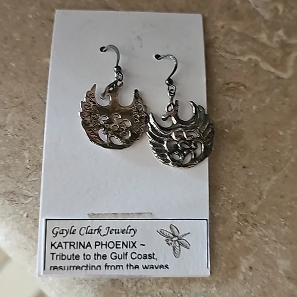 Gayle Clark earrings Katrina Phoenix Sterling Sliver - Picture 1 of 3